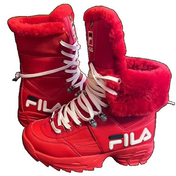 Fila Disruptor Red Leather Boot